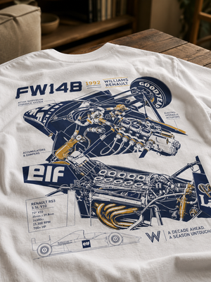 Williams FW14B Technical Blueprint Tee