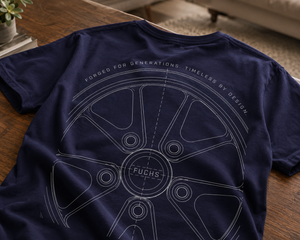 Porsche Fuchs Wheel Blueprint Tee