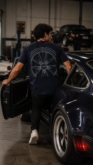 Porsche Fuchs Wheel Blueprint Tee