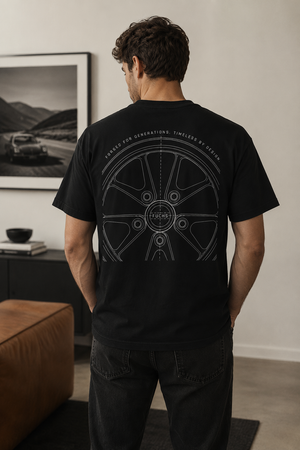 Porsche Fuchs Wheel Blueprint Tee